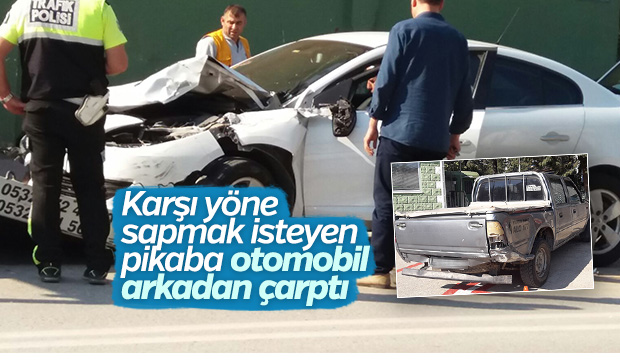 PİKABA ARKADAN ÇARPTI