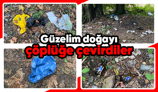Piknik sonrası geriye çöpler kaldı