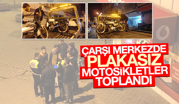 Plakasız Motosikletler Toplandı