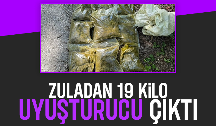 Polis zuladaki 19 kilo uyuşturucuyu böyle buldu
