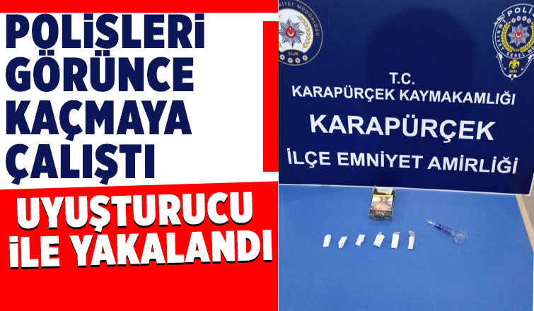 Polisi görünce kaçmak istedi ama yakalandı