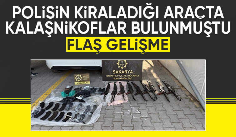 Polisin kiraladığı araçta kalaşnikof tüfekler çıkmıştı, yeni gelişme