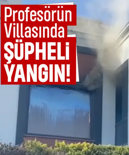 Profesörün villası yandı