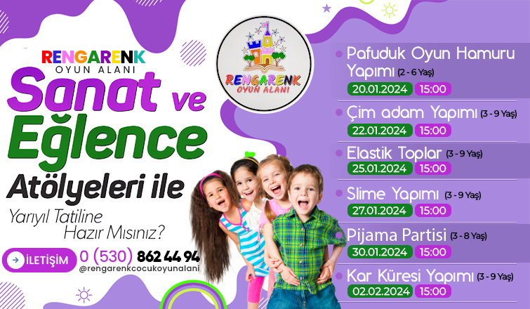 Rengarenk Oyun Grubu ile yarıyıl tatiline hazır mısınız?
