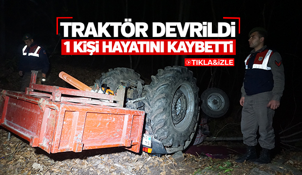 Reşadiye'de Traktör Devrildi