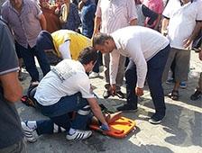 Trafiğe Kapalı Alanda Yaralamalı Kaza