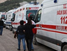 Boğaziçi Köprüsü'nden geçen ambulanslar Tekirdağ'a gidiyor