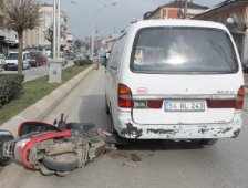 Motosiklet Kazasında Sürücü Hafif Yaralandı