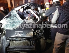 Şüpheli  Aracı Takip Eden Polisler Kaza Yaptı