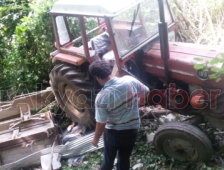 Kayabaşı'nda Traktör Devrildi