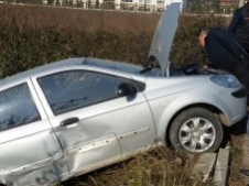 Sanayi Girişinde Maddi Hasarlı Kaza