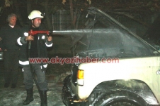 Park Halindeki Araç Alev Aldı