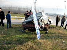 Küçücek Kavşağında Maddi Hasarlı Kaza