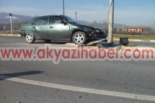 Küçücek Kavşağında Maddi Hasarlı Kaza