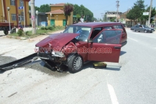 TRAFİK KAZASINDA 3 KİŞİ YARALANDI