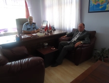 ATSO BAŞKANI ŞİNASİ BAYRAKTAR İLÇE EMNİYET MÜDÜRÜNÜ ZİYARET ETTİ