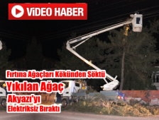 Fırtına İlçeyi Elektriksiz Bıraktı
