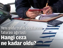 Yeni yılda uygulanacak trafik cezalarının faturası ağır