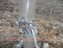 Direği teller havada tutuyor