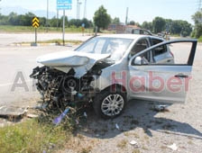 Batakköy Kavşağında Kaza