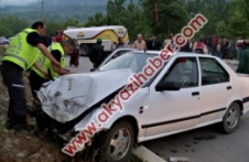 Dokurcun 'da Trafik Kazası 2 Yaralı