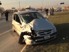 Küçücek Kavşağında Kaza