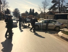 Hastane Mahesi kavşağında Kaza