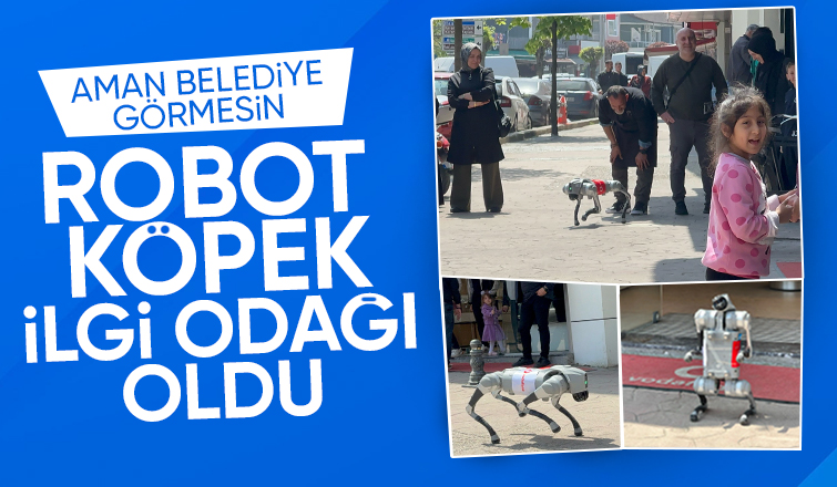 Robot Köpek Akyazılılarla Buluştu