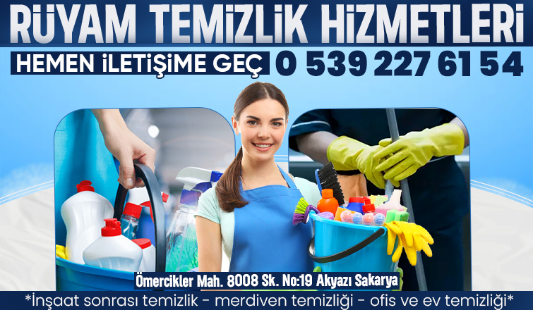 Rüyam Temizlik Hizmetleri olarak yaşam alanlarınızı hijyenle buluşturuyoruz!