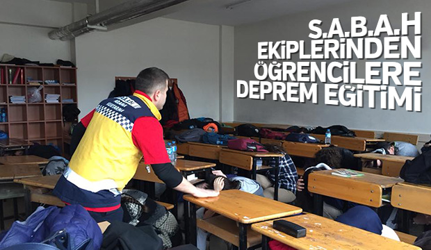SABAH Ekiplerinden Öğrencilere Deprem Eğitimi