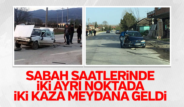 Sabah Saatlerinde İki Kaza Meydana Geldi