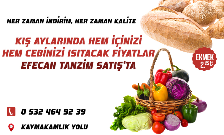  Sağlıklı Beslenmenin Adresi Efecan Tanzim Satış