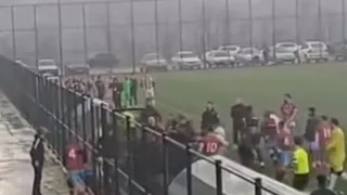 Saha karıştı, maç tatil edildi