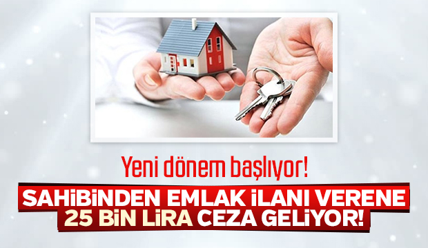 Sahibinden emlak ilanı verene 25 bin lira ceza geliyor