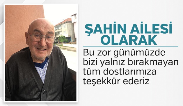 Şahin Ailesinden Teşekkür Mesajı