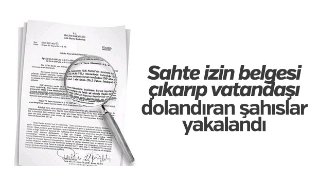 Sahte Belge İle Vatandaşı Dolandırdılar