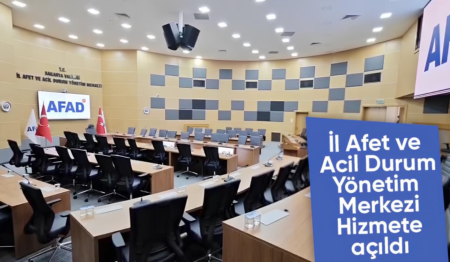 Sakarya Afet ve Acil Durum Yönetim Merkezi Toplantı Salonu açıldı