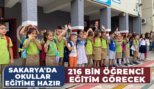 Sakarya'da 216 bin öğrenci okula başlayacak