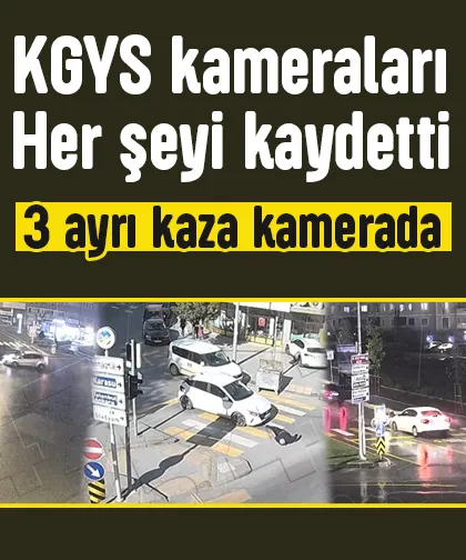 Sakarya'da 3 ayrı kazanın görüntüleri paylaşıldı; İşte o anlar