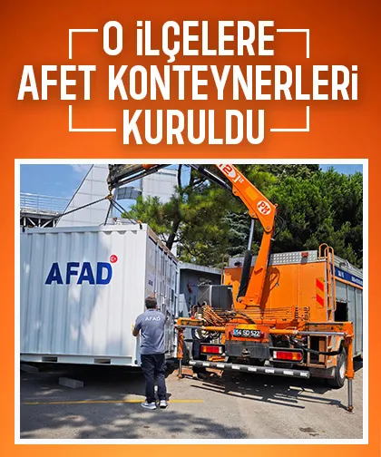 Sakarya'da 3 ilçeye afet konteyneri
