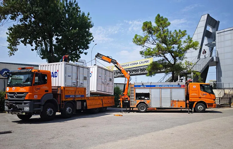 Sakarya'da 3 ilçeye afet konteyneri