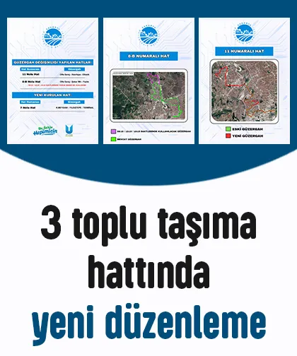 Sakarya'da 3 otobüs hattında yeni düzenleme