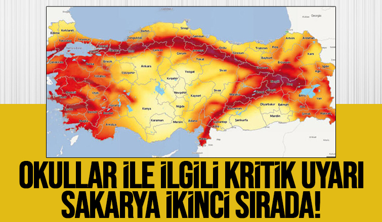 Sakarya'da 460 okul riskli bölgede