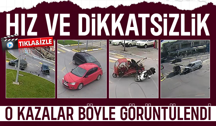 Sakarya'da 9 ayrı kaza kamerada