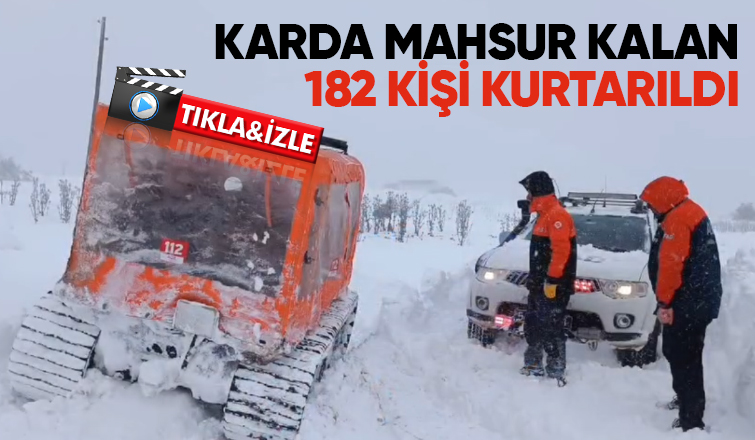 Sakarya'da AFAD karda mahsur kalan 182 kişiyi kurtardı