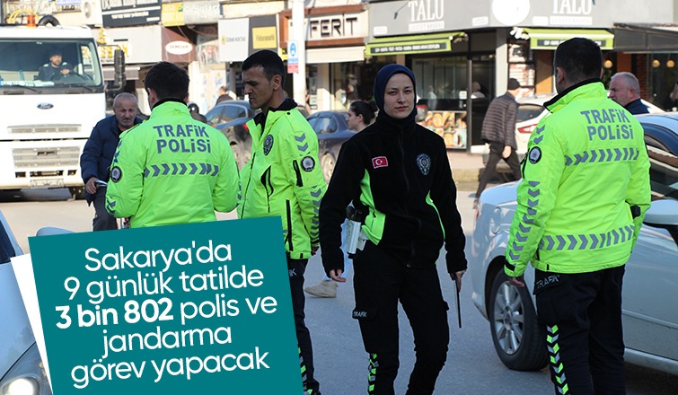 Sakarya'da bayram tatili süresince 4 bine yakın polis ve jandarma görevde olacak
