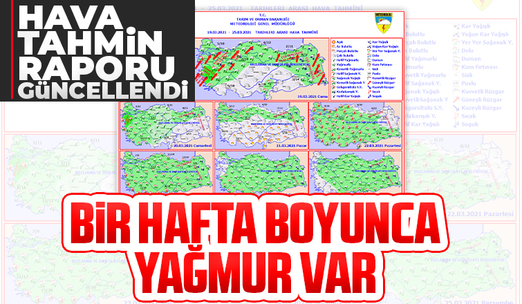 Sakarya'da bir hafta boyunca yağmur bekleniyor