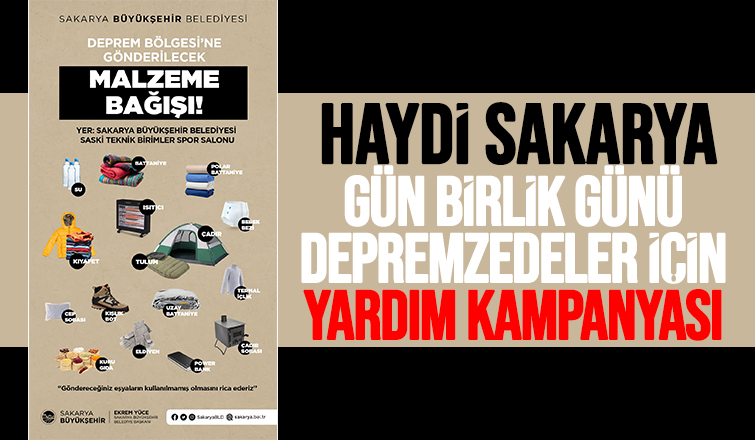 Sakarya'da depremzedeler için yardım kampanyası başlatıldı