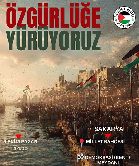 Sakarya'da Gazze'ye destek yürüyüşü düzenlenecek