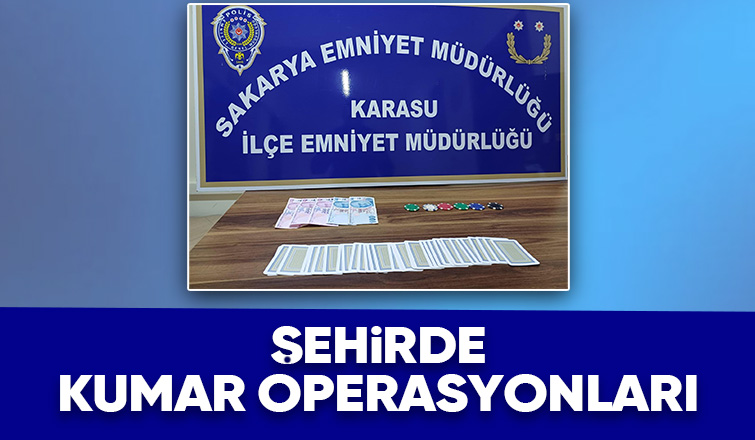 Sakarya'da iki ilçede kumar baskını